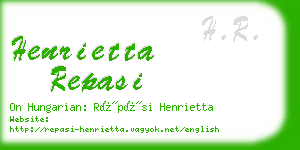 henrietta repasi business card